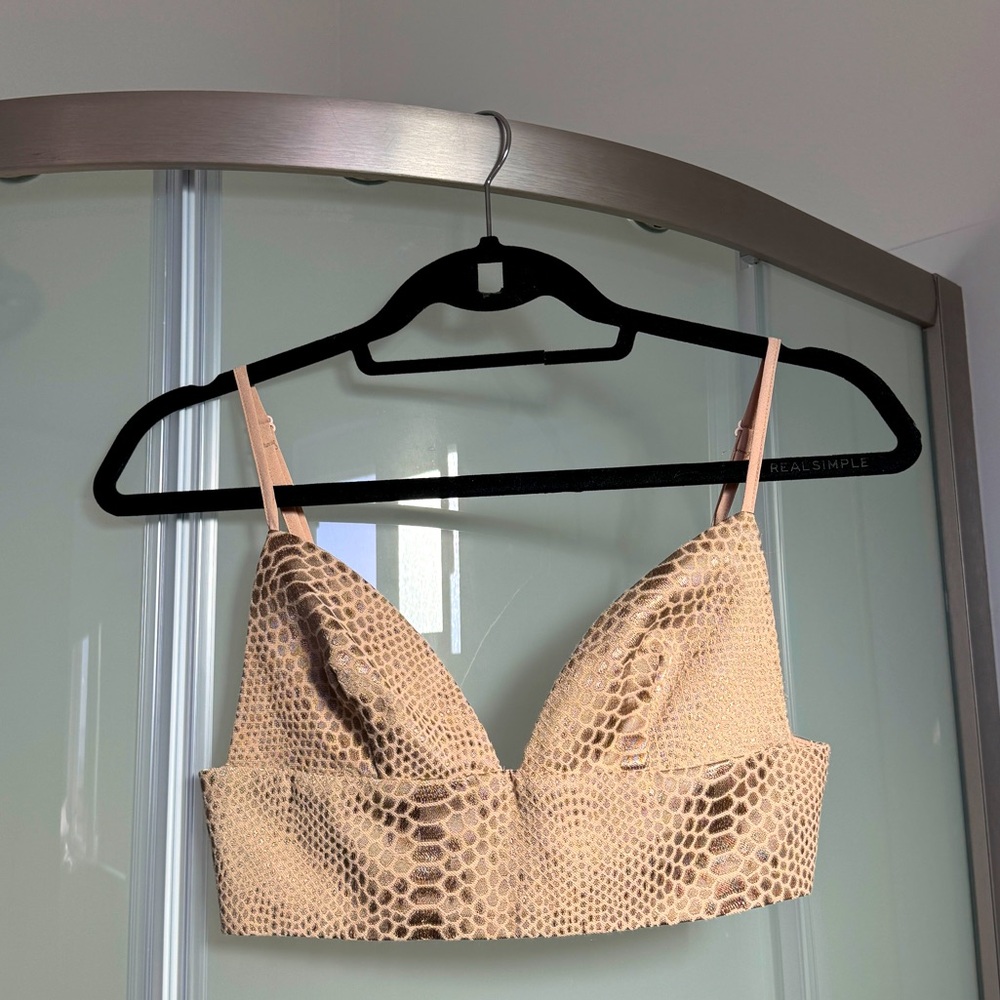 By the way snakeskin top, size S